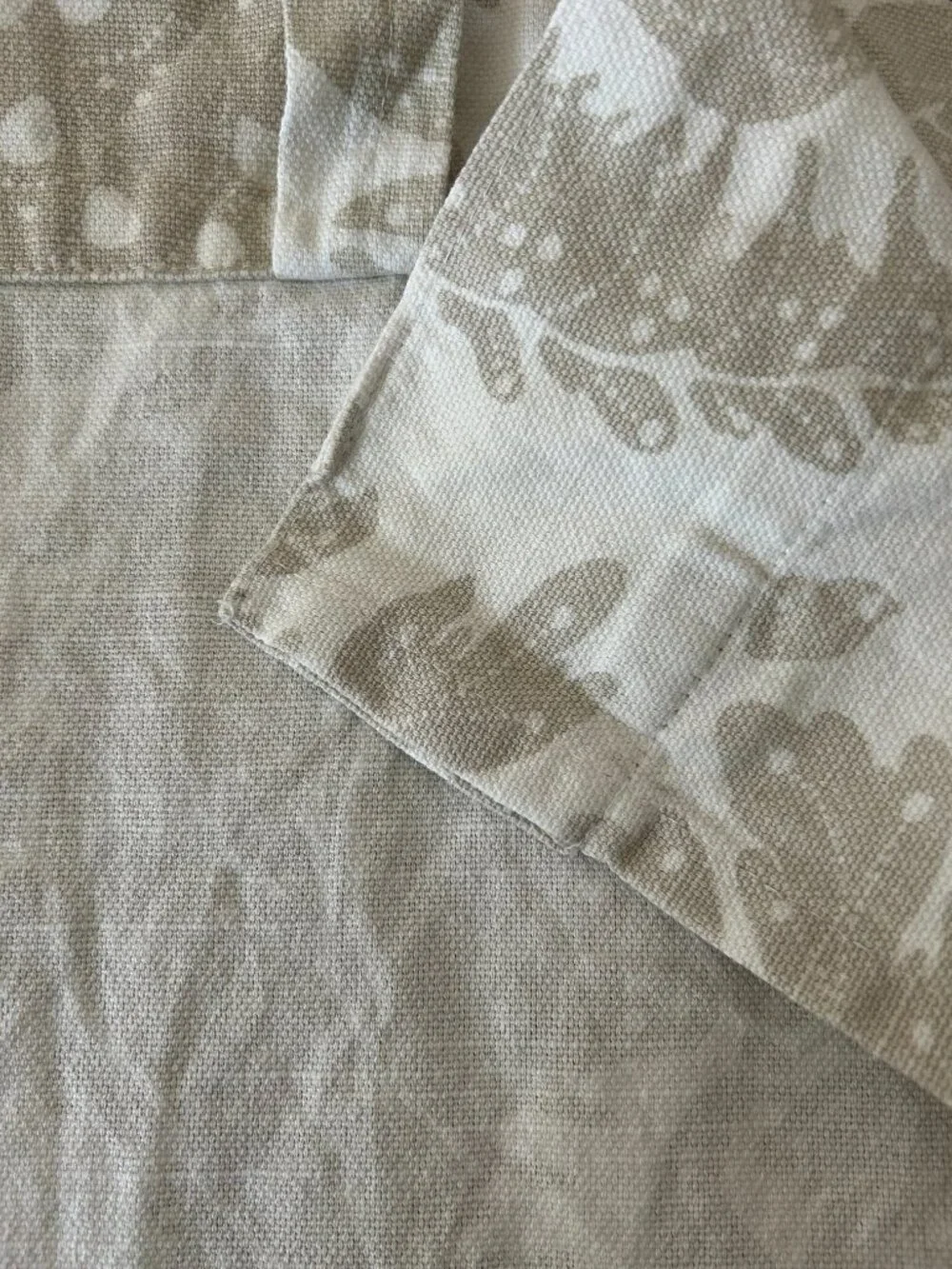 Pottery Barn Curtains Cream and White Cotton 50 x 84 (2 panels)